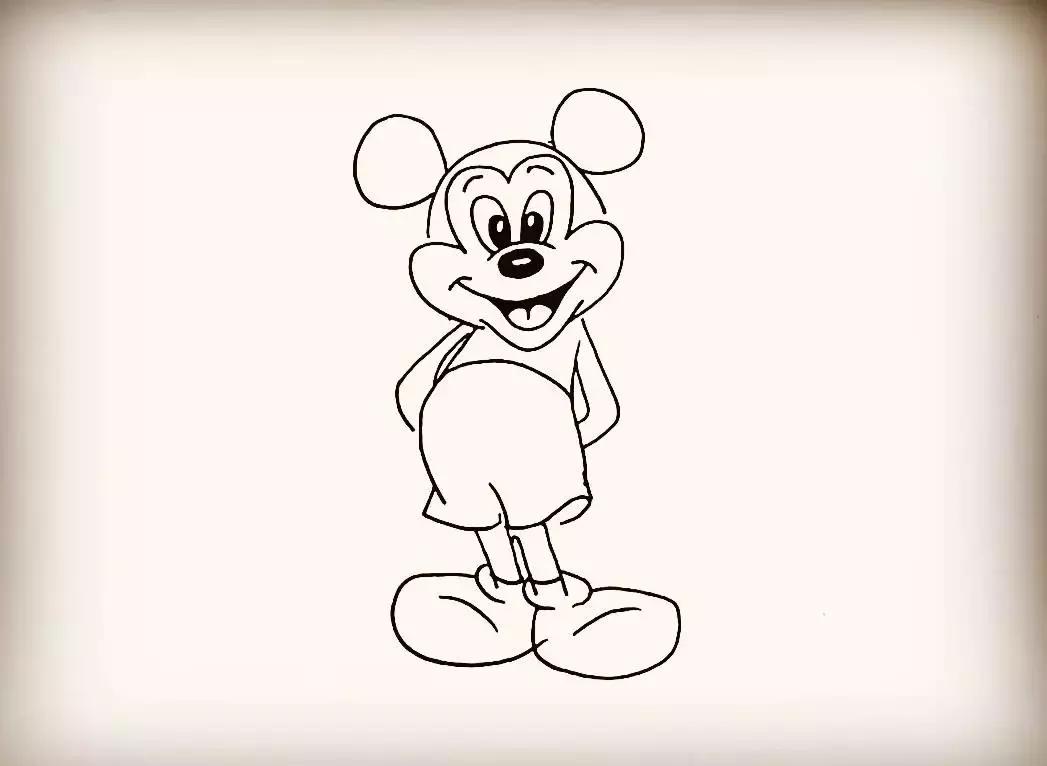 画米老鼠简笔画,米老鼠的简笔画简单又好看