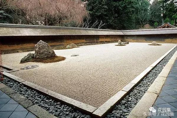 枯山水的造园手法,枯山水画法
