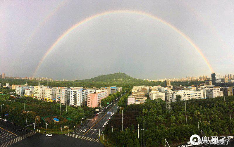 今天的双彩虹,昨天广福路上的双彩虹