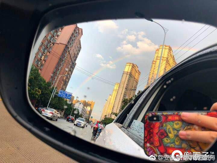 今天的双彩虹,昨天广福路上的双彩虹