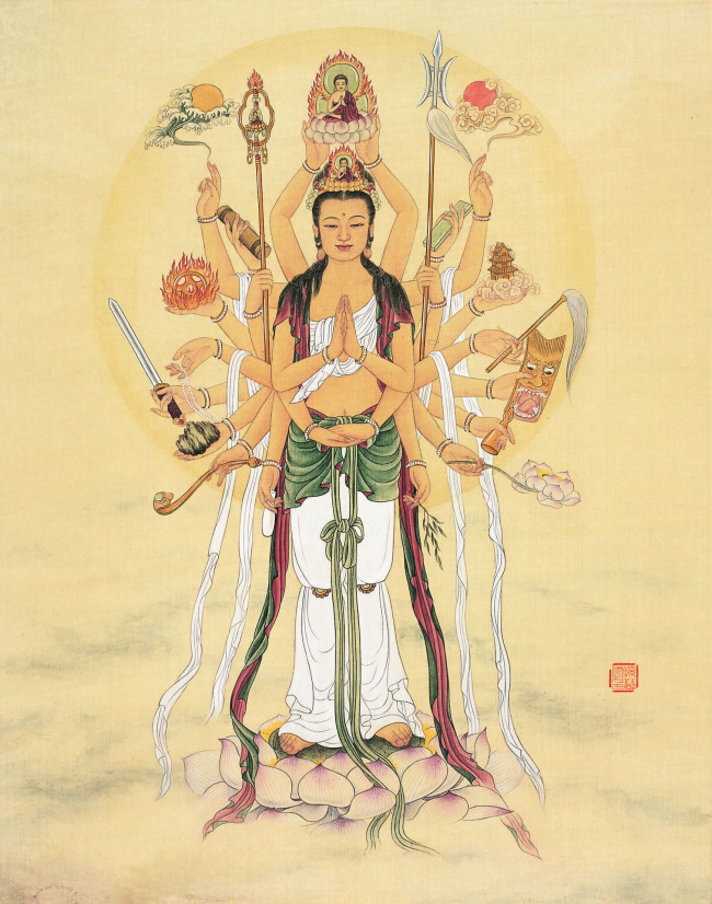 观音菩萨打坐手印,观音手印的功德