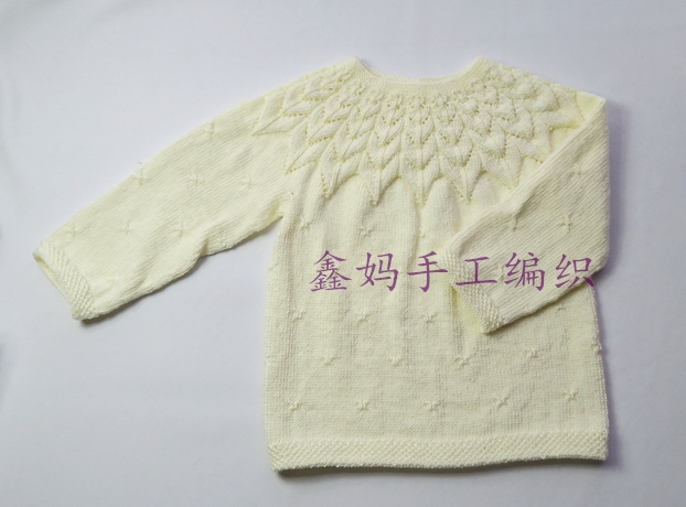 鑫妈花朵朵套头毛衣视频,鑫妈编织树叶花套头毛衣全过程