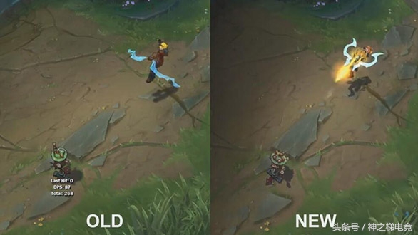 天天趣闻:EZ新老模型大对比W技能重做特效更新