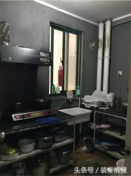 厨房是斜的怎么设计,楼中楼的大厨房大餐厅的设计