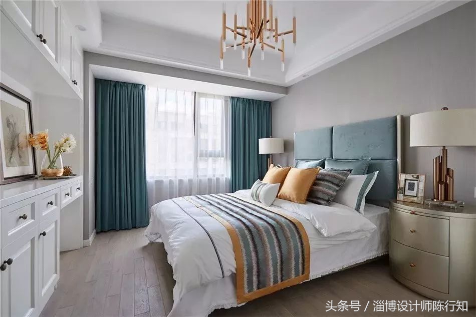 卧室软装窗帘搭配效果图,软装搭配卧室窗帘