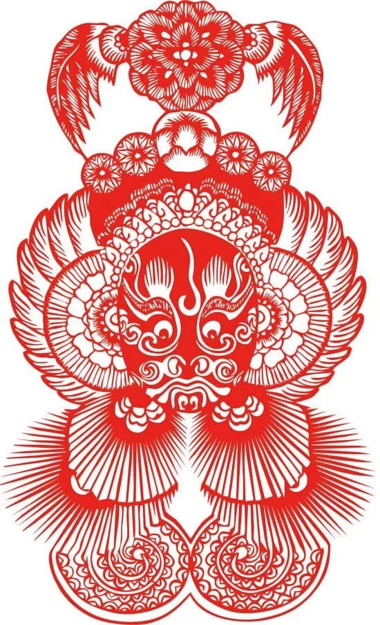 民间剪纸艺术冰墩墩,中国民间剪纸艺术基本步骤和流程