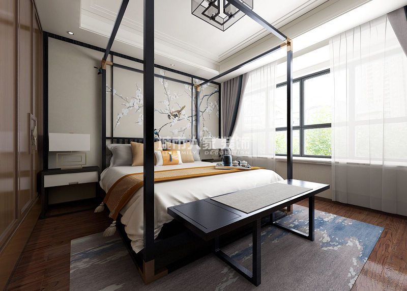 西安赛高悦府201㎡新中式风格装修，在闹市中开辟一处静地！