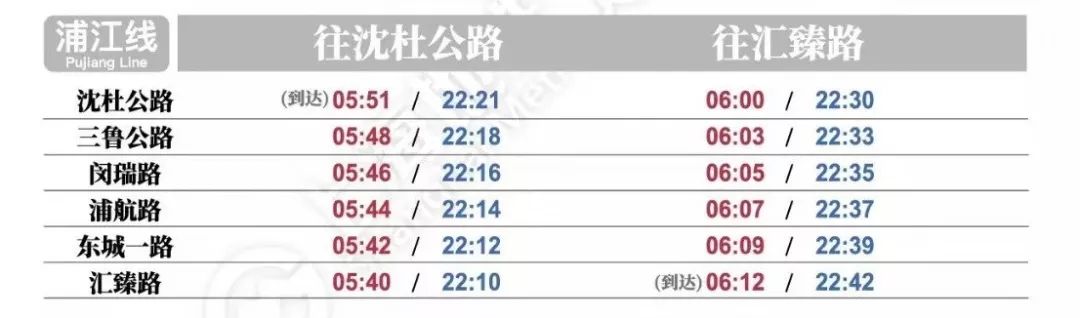 最新上海各条地铁首末班车时间,地铁17号线上海首末班车时间
