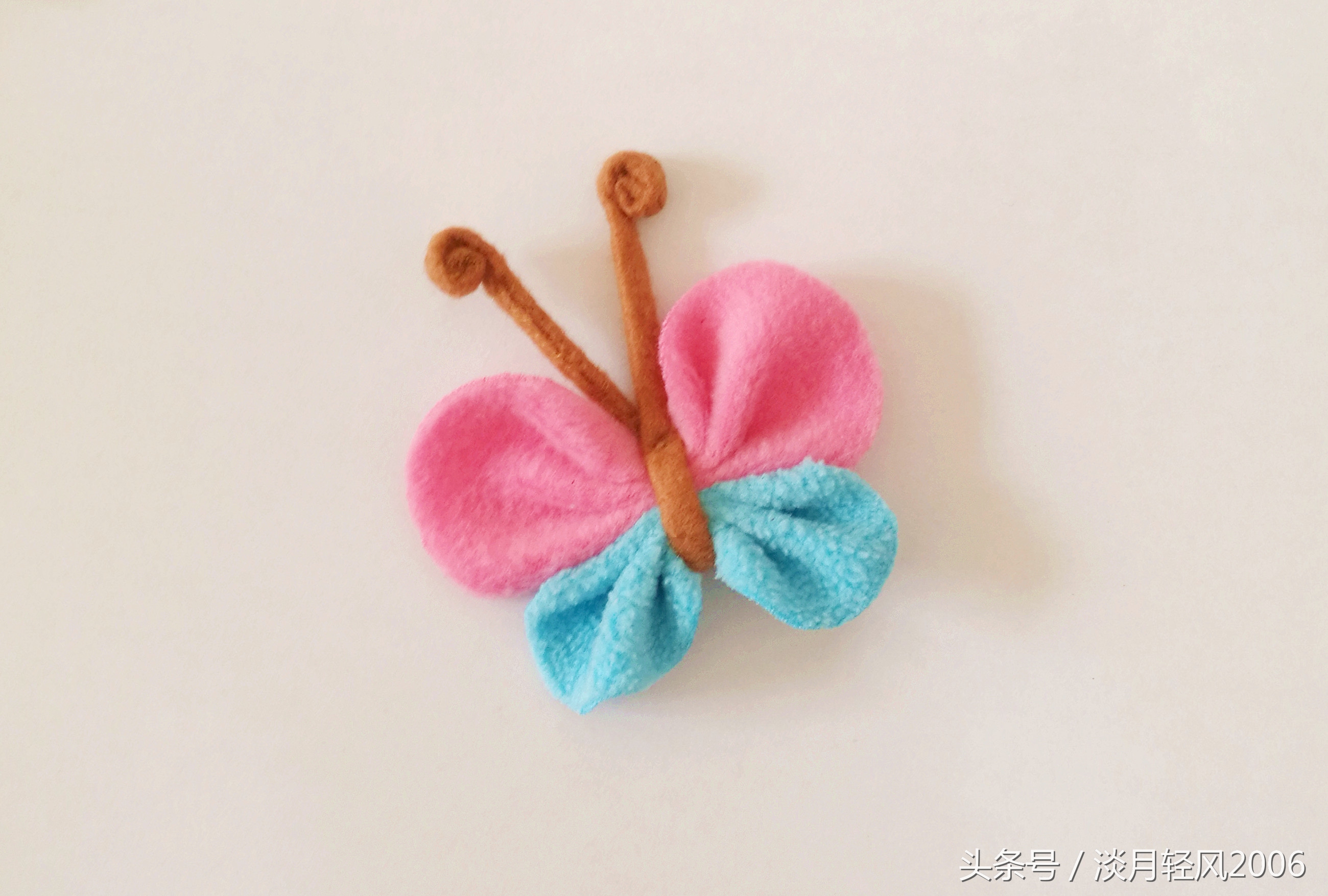 不织布做蝴蝶和甲壳虫,不织布蝴蝶简单手工图片