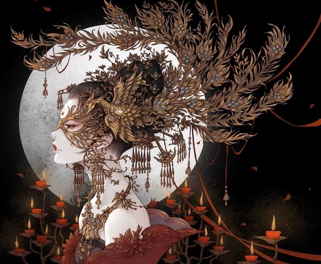 特别惊艳的古风美人画稿,惊艳古风美人手绘