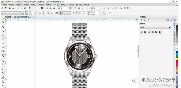 coreldraw表盘怎么制作,用coreldraw画手表