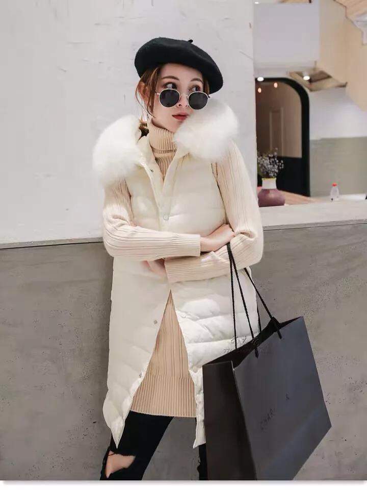 中年微胖妈妈适合的羽绒马甲,妈妈穿羽绒马甲外穿中长款