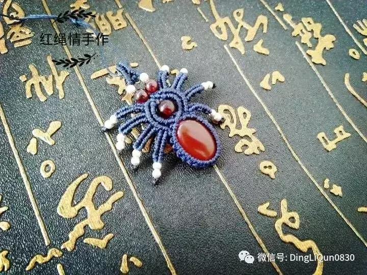 绳编宝石吊坠教程,石头吊坠穿珠子编绳教程