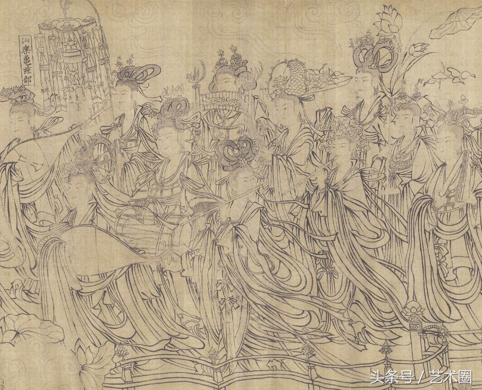 汉桥话画：武宗元《朝元仙仗图》宋代最高成就的白描作品
