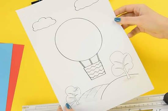 贺卡制作立体热气球,制作生日贺卡隐藏小机关立体