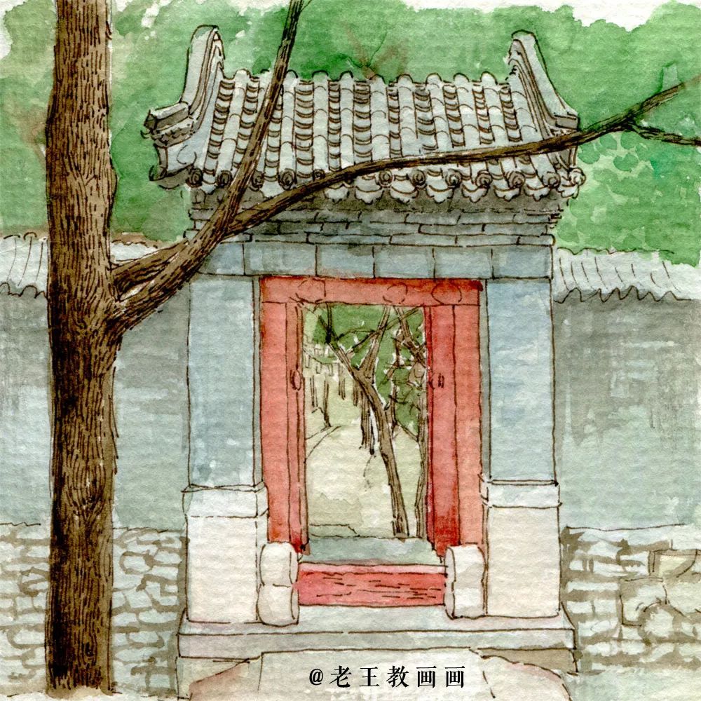 怎么画火车头水彩,写生水彩火车头