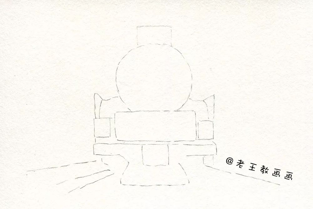 怎么画火车头水彩,写生水彩火车头