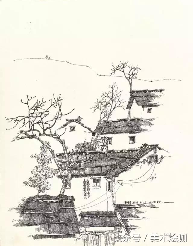 速写风景是什么课程,速写风景一点构图