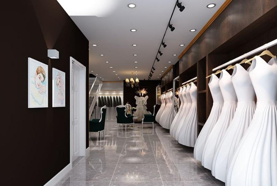 婚纱店专卖店设计效果图,婚纱店铺设计效果图