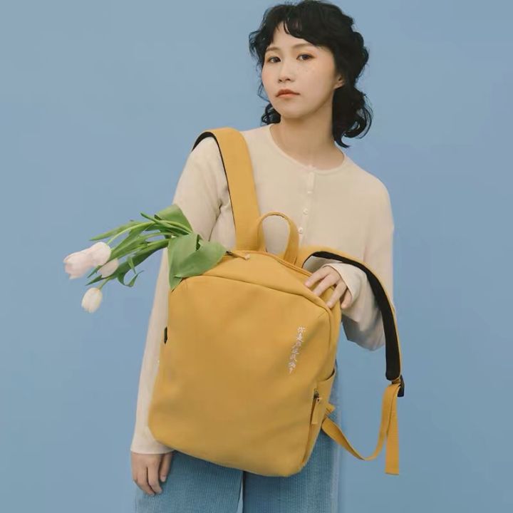 黑色抽绳双肩包出街百搭,双肩包出街推荐大学生小巧