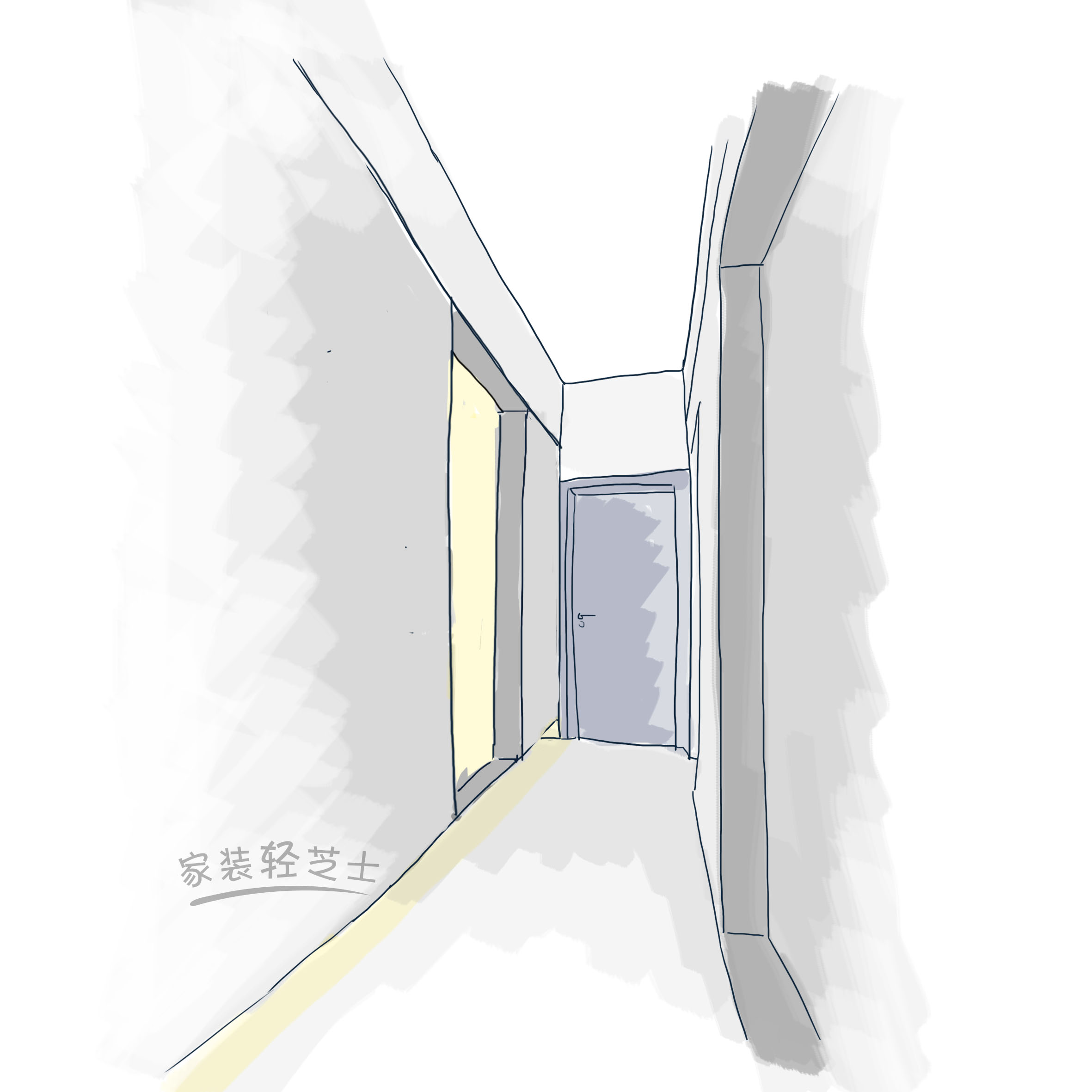 走廊不一样宽如何设计地砖,1.3米宽走廊设计