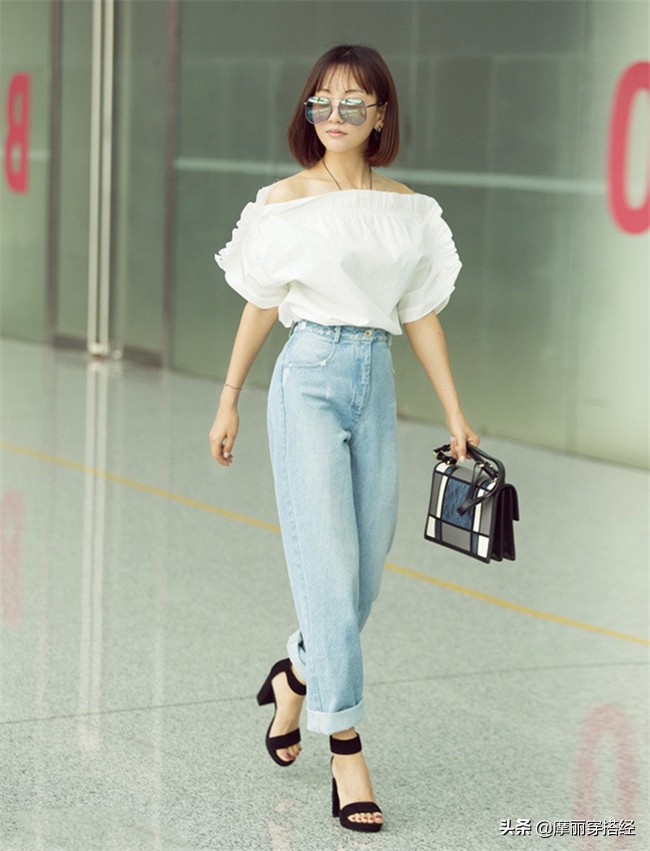 嫌弃T恤老土，换上一字肩上衣！为你的造型解腻