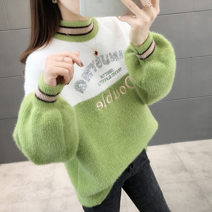 可爱慵懒毛衣穿搭,可爱慵懒毛衣中长