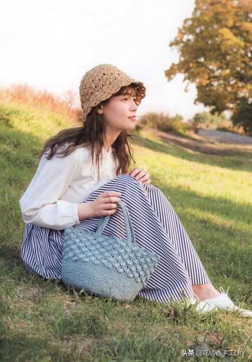 拉菲草帽纯手工编织遮阳帽子桶帽,diy有创意草帽简单又好看
