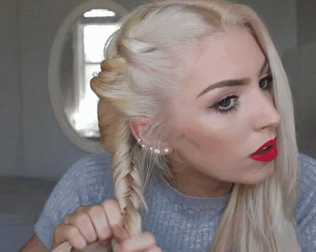 在家无聊的搞怪发型,手残党也能学会的编发教程中短发