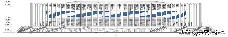 膜结构球场案例,膜结构球场效果图
