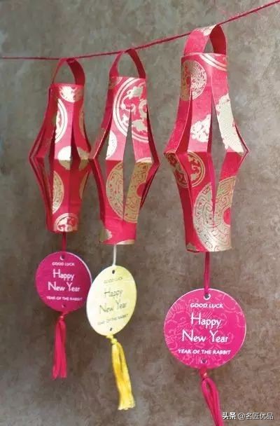 猪年手工制作纸灯笼,大红灯笼手工制作简约过年