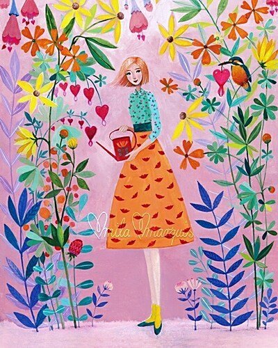 插画风手绘墙面,墙绘插画艺术