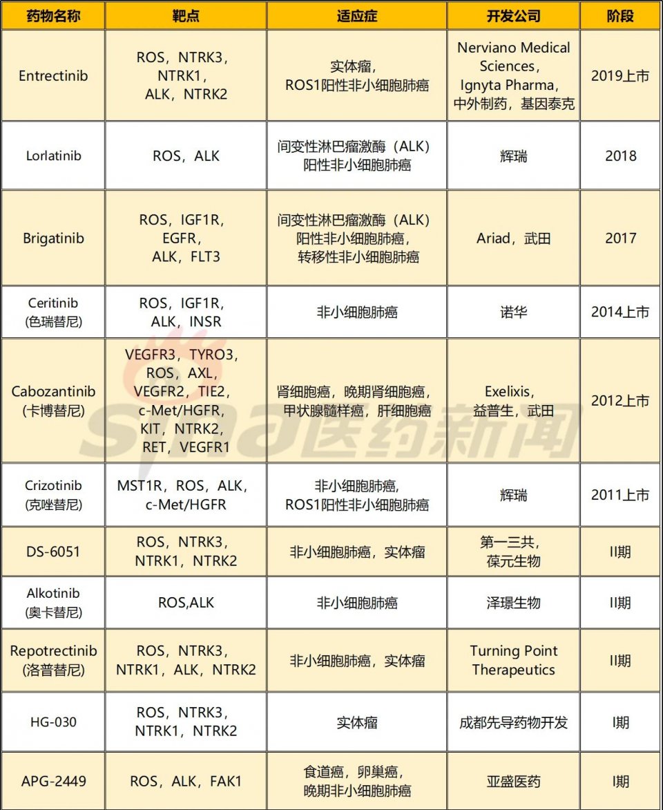 alk基因突变与ros1突变的区别,ros1最新上市靶向药