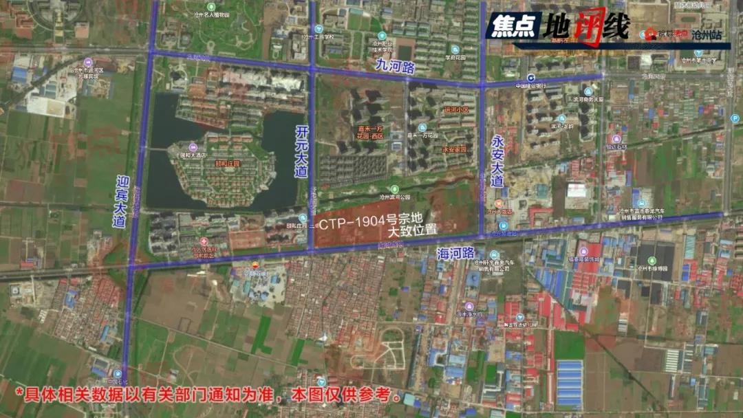 2019沧州土地供应,沧州市区挂牌7宗土地