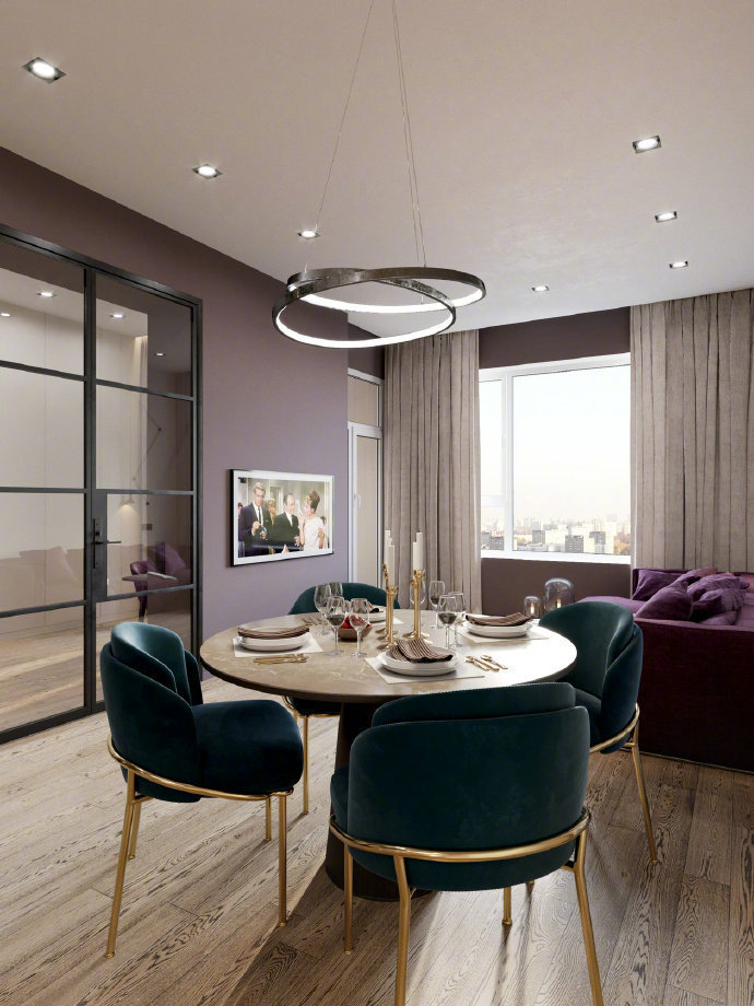 紫色系绝美渐变别墅,迷你淡紫色仙气别墅