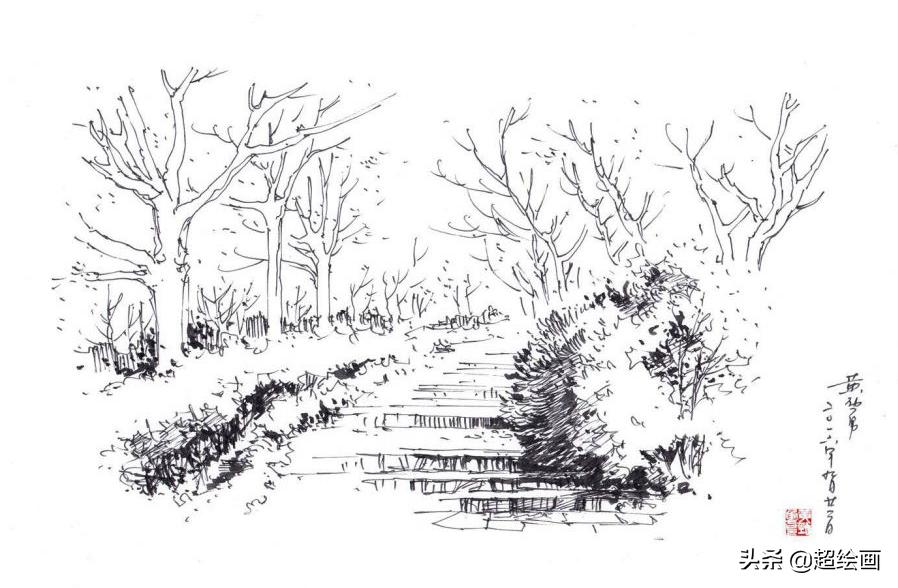 十大顶级钢笔画速写,钢笔速写100幅图片