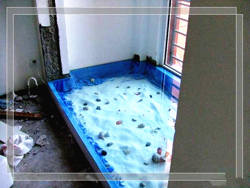 模仿制作别墅,轻奢家装玻璃地台