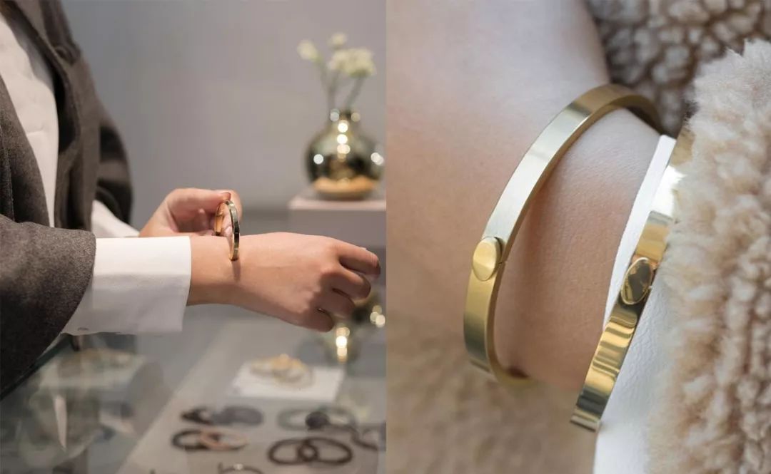 瑞典皇家配饰品牌，几百块戴出万元质感，金色手镯男女戴都好看