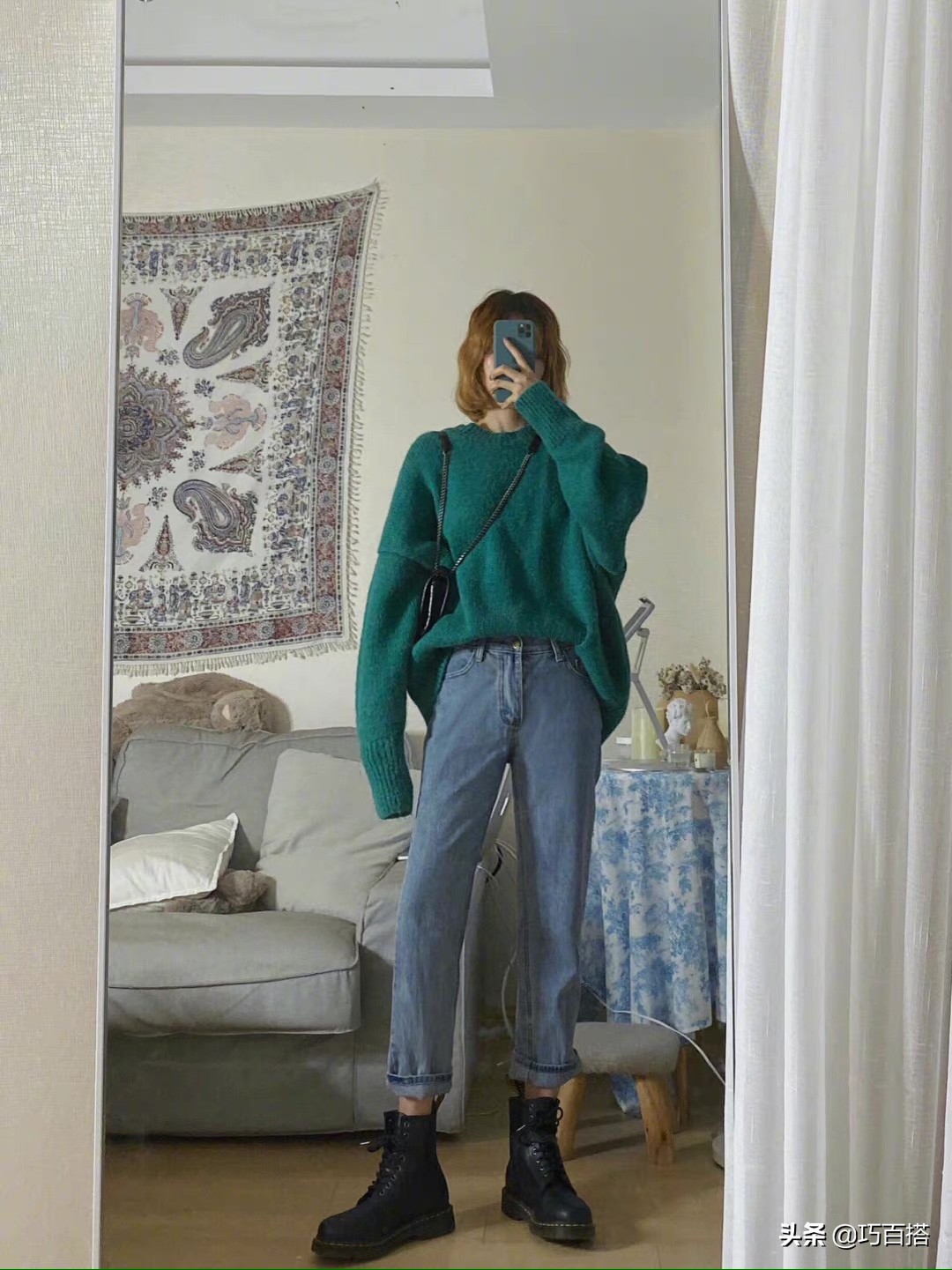 一双白色马丁靴冬天多种穿搭,有一双马丁靴该怎么搭配呢