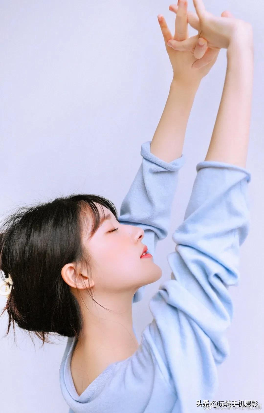 跟着赵露思学发抖音,和赵露思学拍照姿势