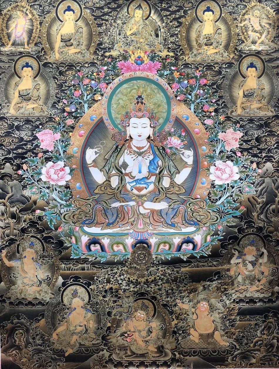 尼泊尔手绘唐卡和西藏唐卡区别,尼泊尔唐卡和藏区唐卡的价格