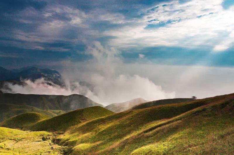 武功山登山攻略线路图,登武功山山顶路线