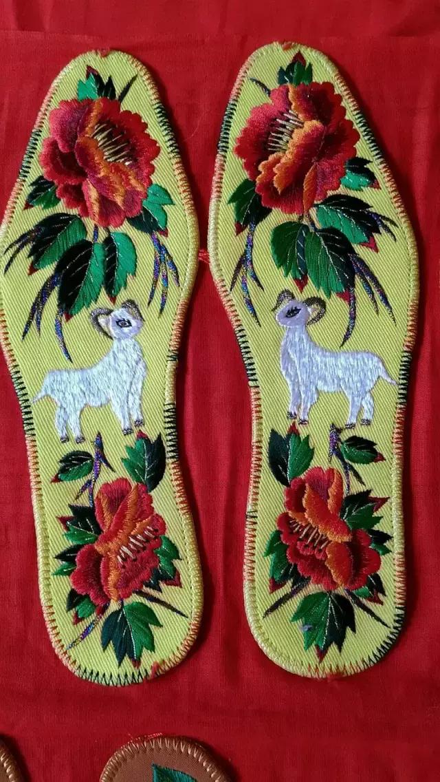 纯手工刺绣鞋垫都是什么图案,45款传统刺绣鞋垫