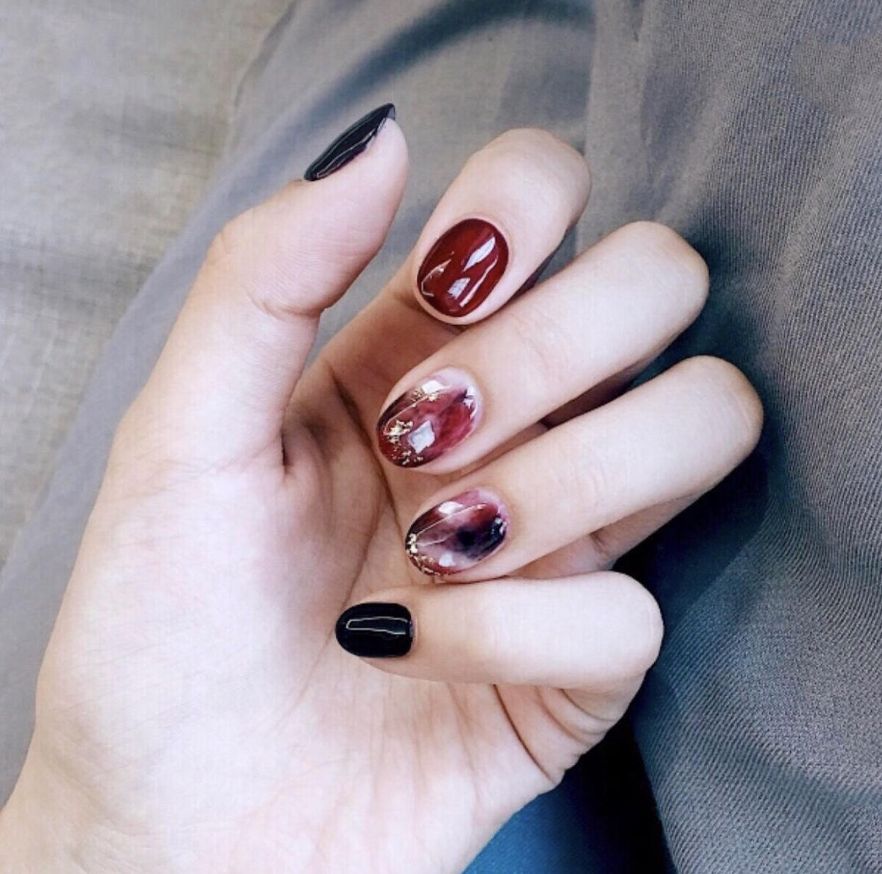 短款29号光疗晕染裸色贝壳美甲,贝壳美甲教程视频初学