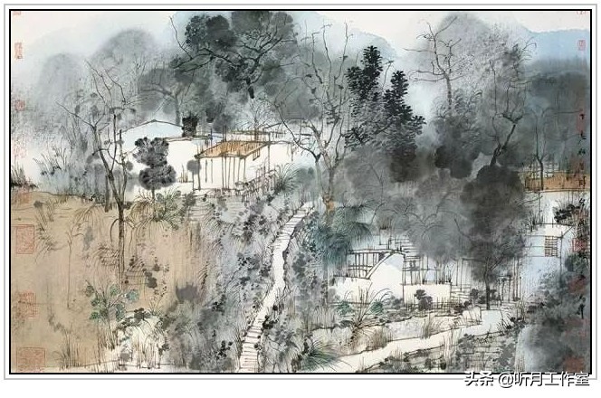 卢禹舜中国画欣赏,卢禹舜先生山水画创作