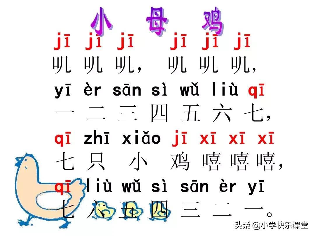 小学语文部编版一年级上册汉语拼音6《jqx》知识点+图文解读