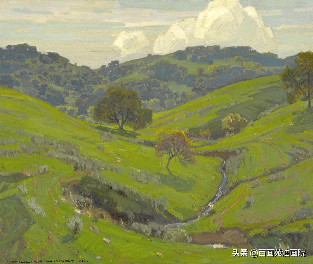 风景油画色彩的基础知识,阿尔卑斯山风景油画