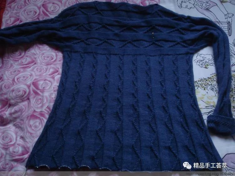 女款长毛衣的织法,圆肩衣的织法教程