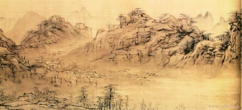 中国传世山水画上中下,明代画家文伯仁山水画40幅欣赏