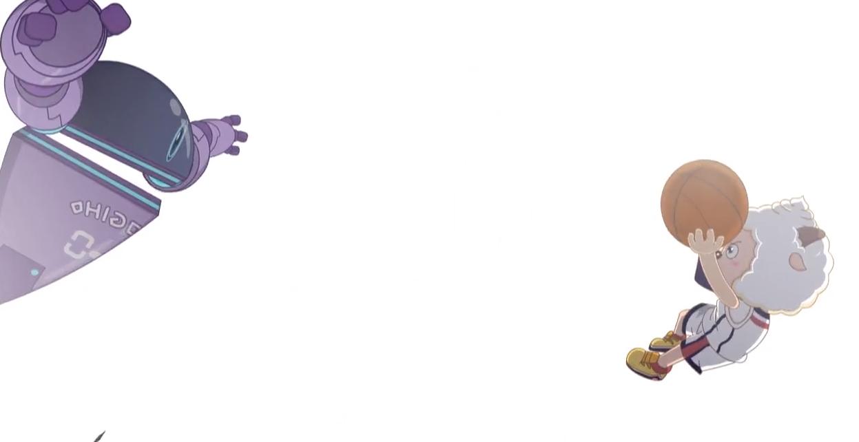 喜羊羊球胜狼虎翼高燃场面,喜羊羊与灰太狼懒羊羊投出三分球